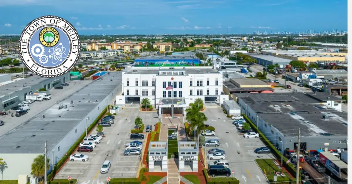 Aerial shot of Town of Medley