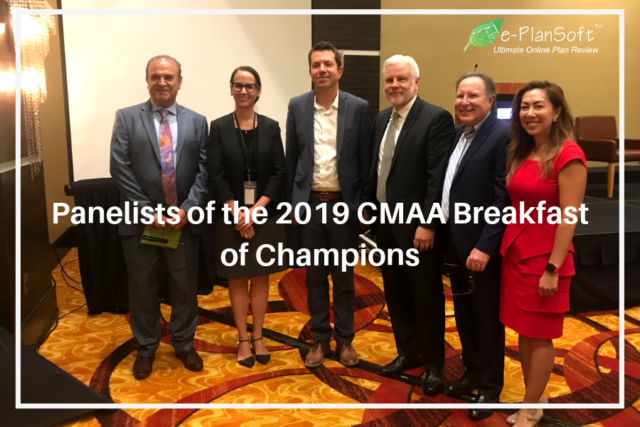 Michael Chegini is pictured with panelists of the cma